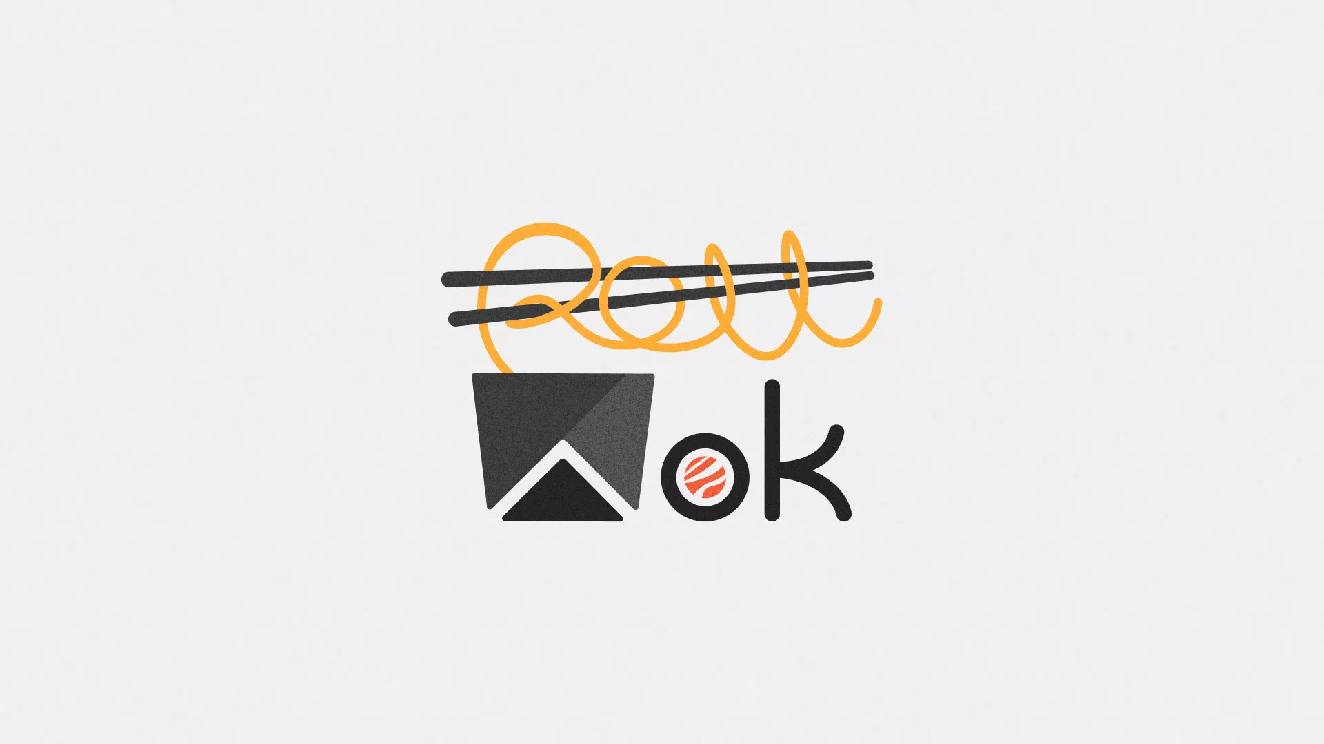 Разработка логотипа суши-бара «Roll Wok Club» в Петровске